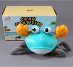 Purple Crawling Crab Baby Toy – Violet Tummy Time Interactive Moving Crab Toy with Music & Lights, Cute Running Escape Catch Me Toy for 0–6 Month Infants, 6–12 Month Crawlers & Early Walkers