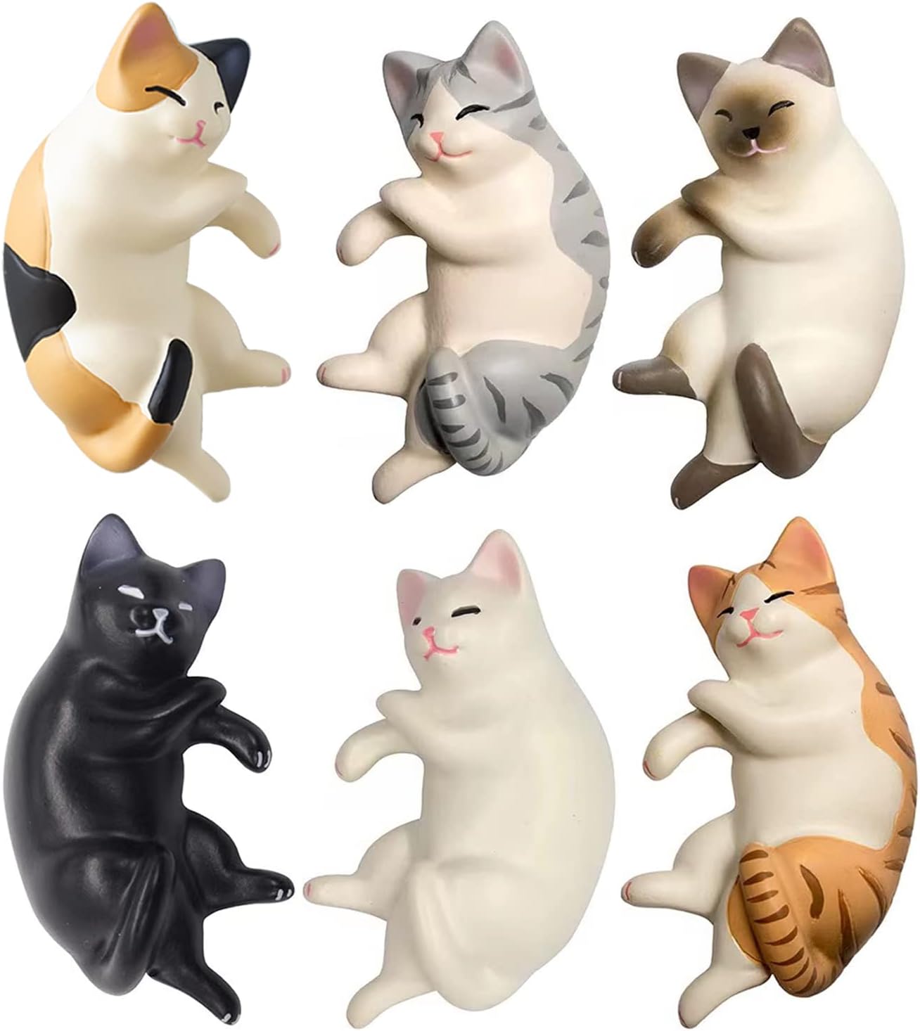 61BYD-gljqL._AC_SL1500_ Cute 6 Pack Fun Cat Refrigerator Magnets Office Magnet Cute Magnets for Fridge 3D Cat Refrigerator Magnet Set 6 Pack,Decoration for Kitchen,House,Office,Whiteboard