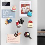 Cute Food Fridge Magnets for Fridge Cute Magnet Refrigerator Stickers for Kitchen Magnet Decorative Fun Strong Resin Magnets Home Decor Office 7PACK