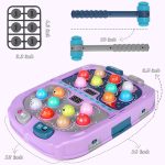 Whack Game Mole for Toddlers, Toys for 3-12 Year Old Boys Girls, Pounding Toys for Age 3-8, Birthday Gifts for 3 4 5 6 7 8+ Year Old Boys Kids, Educational Toy with Sound,Light,PK Mode with 2 Hammers