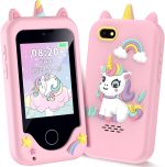 Kids Smart Phone for Girls, Christmas Birthday Gifts for Girls Age 3-10 Kids Toys Cell Phone, 2.8" Touchscreen Toddler Learning Play Toy Phone with Dual Camera, Game, Music Player, 8GB Card Purple