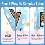 Lapare Video Walkie Talkies for Kids, Rechargeable 2-Way Radio with HD Color Screen, Real-time Video Toys for Girls, Kids Outdoor Camping Hiking, Birthday Gifts