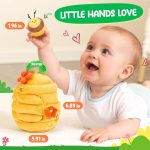 JoyCat Baby Toys 6-10 Months, Flower Beehive 5 Sensory Bees, Gift