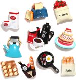 Cute Food Fridge Magnets for Fridge Cute Magnet Refrigerator Stickers for Kitchen Magnet Decorative Fun Strong Resin Magnets Home Decor Office 7PACK