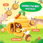 JoyCat Baby Toys 6-10 Months, Flower Beehive 5 Sensory Bees, Gift