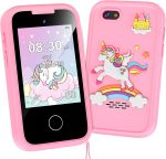 Kids Smart Phone for Girls, Christmas Birthday Gifts for Girls Age 3-10 Kids Toys Cell Phone, 2.8" Touchscreen Toddler Learning Play Toy Phone with Dual Camera, Game, Music Player, 8GB Card Purple