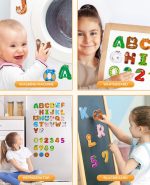 JoyCat Wooden Thick Alphabet Magnets for Toddlers Fridge Large Size Cute Animal Colorful ABC Magnetic Letters 26 Uppercase Letters Educational Toy Set for Kids Toddlers Preschool Learning Spelling | Thick wooden magnetic letters with cute animal designs, uppercase ABC, preschool learning, spelling toy for toddlers kids
