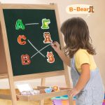 JoyCat Wooden Thick Alphabet Magnets for Toddlers Fridge Large Size Cute Animal Colorful ABC Magnetic Letters 26 Uppercase Letters Educational Toy Set for Kids Toddlers Preschool Learning Spelling | Thick wooden magnetic letters with cute animal designs, uppercase ABC, preschool learning, spelling toy for toddlers kids