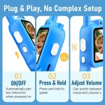 Lapare Video Walkie Talkies for Kids, Rechargeable 2-Way Radio with HD Color Screen, Real-time Video Toys for Girls, Kids Outdoor Camping Hiking, Birthday Gifts