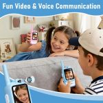Lapare Video Walkie Talkies for Kids, Rechargeable 2-Way Radio with HD Color Screen, Real-time Video Toys for Girls, Kids Outdoor Camping Hiking, Birthday Gifts