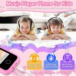 Kids Smart Phone for Girls, Christmas Birthday Gifts for Girls Age 3-10 Kids Toys Cell Phone, 2.8" Touchscreen Toddler Learning Play Toy Phone with Dual Camera, Game, Music Player, 8GB Card Purple