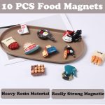 Cute Food Fridge Magnets for Fridge Cute Magnet Refrigerator Stickers for Kitchen Magnet Decorative Fun Strong Resin Magnets Home Decor Office 7PACK