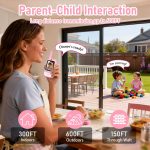 Lapare Video Walkie Talkies for Kids, Rechargeable 2-Way Radio with HD Color Screen, Real-time Video Toys for Girls, Kids Outdoor Camping Hiking, Birthday Gifts