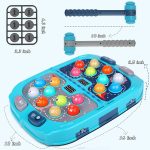 Whack Game Mole for Toddlers, Toys for 3-12 Year Old Boys Girls, Pounding Toys for Age 3-8, Birthday Gifts for 3 4 5 6 7 8+ Year Old Boys Kids, Educational Toy with Sound,Light,PK Mode with 2 Hammers