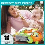 Jyusmile Baby Toys 6 to 12 Months, Musical Turtle Crawling Infant Toys, Early Learning Educational Toy with Light & Sound, Christmas Birthday Gifts for Boy Girl 7 8 9 10 11 Month 0-1 Year Old