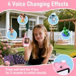 Lapare Video Walkie Talkies for Kids, Rechargeable 2-Way Radio with HD Color Screen, Real-time Video Toys for Girls, Kids Outdoor Camping Hiking, Birthday Gifts