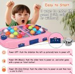 Whack Game Mole for Toddlers, Toys for 3-12 Year Old Boys Girls, Pounding Toys for Age 3-8, Birthday Gifts for 3 4 5 6 7 8+ Year Old Boys Kids, Educational Toy with Sound,Light,PK Mode with 2 Hammers