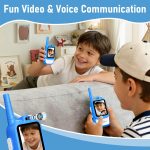 Lapare Video Walkie Talkies for Kids, Rechargeable 2-Way Radio with HD Color Screen, Real-time Video Toys for Girls, Kids Outdoor Camping Hiking, Birthday Gifts