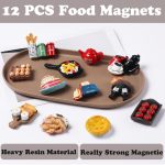 Cute Food Fridge Magnets for Fridge Cute Magnet Refrigerator Stickers for Kitchen Magnet Decorative Fun Strong Resin Magnets Home Decor Office 7PACK