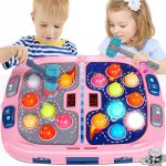 Whack Game Mole for Toddlers, Toys for 3-12 Year Old Boys Girls, Pounding Toys for Age 3-8, Birthday Gifts for 3 4 5 6 7 8+ Year Old Boys Kids, Educational Toy with Sound,Light,PK Mode with 2 Hammers