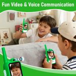 Lapare Video Walkie Talkies for Kids, Rechargeable 2-Way Radio with HD Color Screen, Real-time Video Toys for Girls, Kids Outdoor Camping Hiking, Birthday Gifts