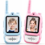 Lapare Video Walkie Talkies for Kids, Rechargeable 2-Way Radio with HD Color Screen, Real-time Video Toys for Girls, Kids Outdoor Camping Hiking, Birthday Gifts