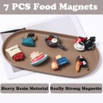 Cute Food Fridge Magnets for Fridge Cute Magnet Refrigerator Stickers for Kitchen Magnet Decorative Fun Strong Resin Magnets Home Decor Office 7PACK