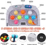 Whack Game Mole for Toddlers, Toys for 3-12 Year Old Boys Girls, Pounding Toys for Age 3-8, Birthday Gifts for 3 4 5 6 7 8+ Year Old Boys Kids, Educational Toy with Sound,Light,PK Mode with 2 Hammers