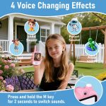 Lapare Video Walkie Talkies for Kids, Rechargeable 2-Way Radio with HD Color Screen, Real-time Video Toys for Girls, Kids Outdoor Camping Hiking, Birthday Gifts