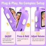 Lapare Video Walkie Talkies for Kids, Rechargeable 2-Way Radio with HD Color Screen, Real-time Video Toys for Girls, Kids Outdoor Camping Hiking, Birthday Gifts