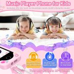 Kids Smart Phone for Girls, Christmas Birthday Gifts for Girls Age 3-10 Kids Toys Cell Phone, 2.8" Touchscreen Toddler Learning Play Toy Phone with Dual Camera, Game, Music Player, 8GB Card Purple