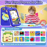 Kids Smart Phone for Girls, Christmas Birthday Gifts for Girls Age 3-10 Kids Toys Cell Phone, 2.8" Touchscreen Toddler Learning Play Toy Phone with Dual Camera, Game, Music Player, 8GB Card Purple