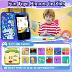 Kids Smart Phone for Girls, Christmas Birthday Gifts for Girls Age 3-10 Kids Toys Cell Phone, 2.8" Touchscreen Toddler Learning Play Toy Phone with Dual Camera, Game, Music Player, 8GB Card Purple