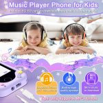 Kids Smart Phone for Girls, Christmas Birthday Gifts for Girls Age 3-10 Kids Toys Cell Phone, 2.8" Touchscreen Toddler Learning Play Toy Phone with Dual Camera, Game, Music Player, 8GB Card Purple