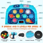 Whack Game Mole for Toddlers, Toys for 3-12 Year Old Boys Girls, Pounding Toys for Age 3-8, Birthday Gifts for 3 4 5 6 7 8+ Year Old Boys Kids, Educational Toy with Sound,Light,PK Mode with 2 Hammers