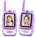 Lapare Video Walkie Talkies for Kids, Rechargeable 2-Way Radio with HD Color Screen, Real-time Video Toys for Girls, Kids Outdoor Camping Hiking, Birthday Gifts