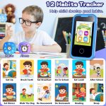Kids Smart Phone for Girls, Christmas Birthday Gifts for Girls Age 3-10 Kids Toys Cell Phone, 2.8" Touchscreen Toddler Learning Play Toy Phone with Dual Camera, Game, Music Player, 8GB Card Purple