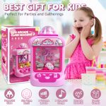Marlrin Claw Machine for Kids, Mini Vending Machine Girls Unicorn Toys | Candy Grabber Prize Dispenser with Sound & 20 Mini Plush Toys, Electronic Arcade Game Indoor Toy for Home Party Birthday Gift