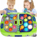 Whack Game Mole for Toddlers, Toys for 3-12 Year Old Boys Girls, Pounding Toys for Age 3-8, Birthday Gifts for 3 4 5 6 7 8+ Year Old Boys Kids, Educational Toy with Sound,Light,PK Mode with 2 Hammers
