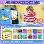 Kids Smart Phone for Girls, Christmas Birthday Gifts for Girls Age 3-10 Kids Toys Cell Phone, 2.8" Touchscreen Toddler Learning Play Toy Phone with Dual Camera, Game, Music Player, 8GB Card Purple