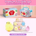 10 Pack Taba Squishy Toys kit with Toy Box-Squeeze Toys Kawaii taba Squishies Stress Relief Toys Party Favors for Kids 4-8 8-12, Squishy Fidget Toys for Kids , Birthday Gifts Toys for Girls 8-10