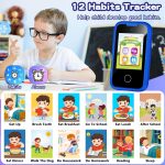 Kids Smart Phone for Girls, Christmas Birthday Gifts for Girls Age 3-10 Kids Toys Cell Phone, 2.8" Touchscreen Toddler Learning Play Toy Phone with Dual Camera, Game, Music Player, 8GB Card Purple