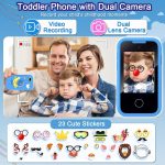 Kids Smart Phone for Girls, Christmas Birthday Gifts for Girls Age 3-10 Kids Toys Cell Phone, 2.8" Touchscreen Toddler Learning Play Toy Phone with Dual Camera, Game, Music Player, 8GB Card Purple