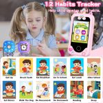 Kids Smart Phone for Girls, Christmas Birthday Gifts for Girls Age 3-10 Kids Toys Cell Phone, 2.8" Touchscreen Toddler Learning Play Toy Phone with Dual Camera, Game, Music Player, 8GB Card Purple