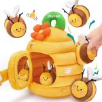 JoyCat Baby Toys 6-10 Months, Flower Beehive 5 Sensory Bees, Gift