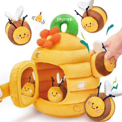 JoyCat Baby Toys 6-10 Months, Flower Beehive 5 Sensory Bees, Gift