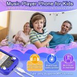 Kids Smart Phone for Girls, Christmas Birthday Gifts for Girls Age 3-10 Kids Toys Cell Phone, 2.8" Touchscreen Toddler Learning Play Toy Phone with Dual Camera, Game, Music Player, 8GB Card Purple