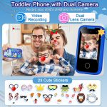 Kids Smart Phone for Girls, Christmas Birthday Gifts for Girls Age 3-10 Kids Toys Cell Phone, 2.8" Touchscreen Toddler Learning Play Toy Phone with Dual Camera, Game, Music Player, 8GB Card Purple
