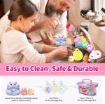 10 Pack Taba Squishy Toys kit with Toy Box-Squeeze Toys Kawaii taba Squishies Stress Relief Toys Party Favors for Kids 4-8 8-12, Squishy Fidget Toys for Kids , Birthday Gifts Toys for Girls 8-10