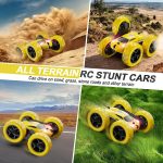 QUNREDA Remote Control Car, RC Cars Toys for Kids Ages 6-12, 4WD Stunt Car with LED Lights & 360° Flips, 2.4GHz, Upgraded USB-C Modular Batteries, 8-10 Year Old Boys Birthday Gift 1-Blue